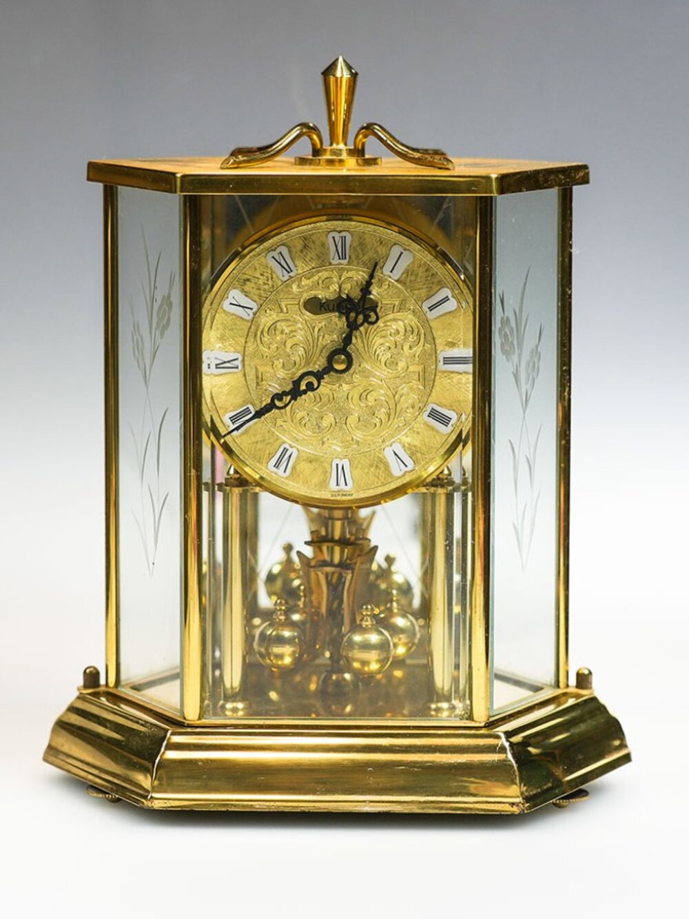 Vintage Kundo Anniversary Clock — Runs With Battery, Pendulum Not Rotating